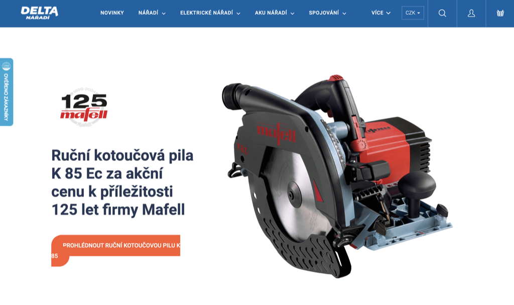 Screenshot e-shopu Obchod-deltanaradi.cz