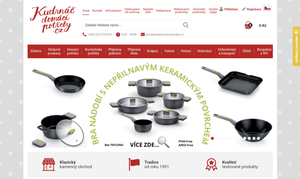 Screenshot e-shopu Domacipotreby.cz