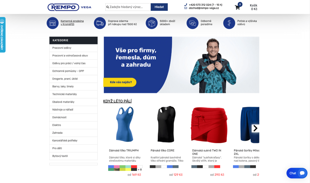 Screenshot e-shopu Rempo-vega.cz