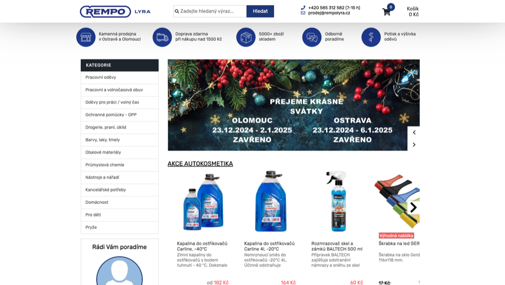 Screenshot e-shopu Rempolyra.cz