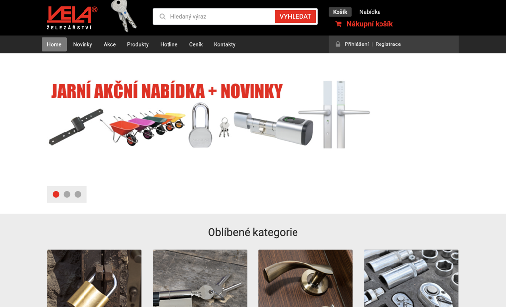 Screenshot e-shopu Velapraha.cz